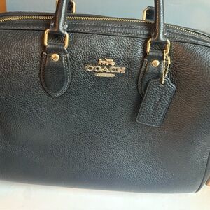 Coach Black Leather Rowan